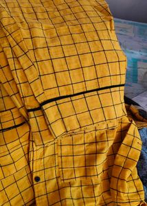 Yellow Checkered nightsuit set