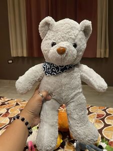 Cute Grey Teddy Bear with Bandana