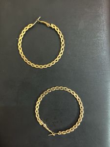 Gold Chain Hoop Earrings