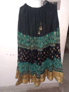 Ethnic Print Long Skirt