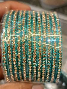 Teal & Gold Bangle Set
