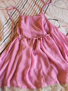 Flowy Pink Backless Halter Neck Top