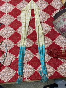 Free pyjami and stole With Elegant Blue Kurta