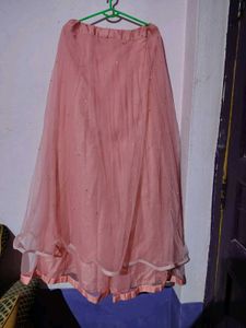 Pink Embroidered Lhenga Choli