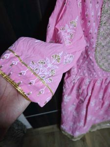 Pink Printed Kurta Set