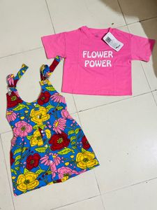 Floral Dress &amp; &#39;Flower Power&#39; Tee Set