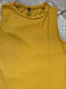 Mustard Sleeveless Dress