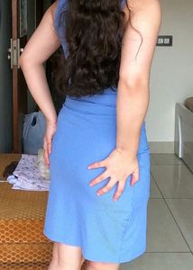 Blue Bodycon Midi Dress