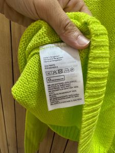 new oversized Neon Green H&amp;M sweater (b1g1)