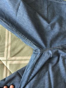 AJIO Blue Denim Pants