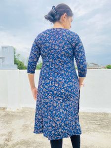 Blue Straight Kurti