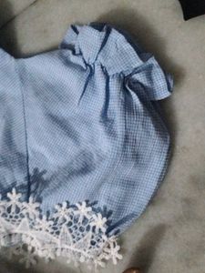 Blue Checkered Top