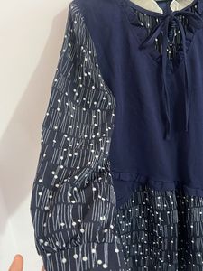 Navy Blue Polka Dot Dress