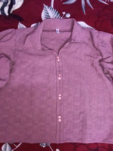 Mauve Button-Down Shirt
