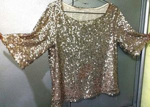 Copper Colour Sequin Top