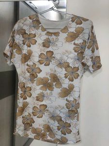 White Casual Floral Top