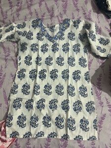 Blue Floral Print Tunic