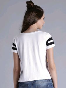 Kook N Keech Printed Women White Crop Top