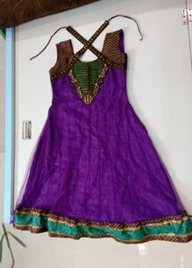 Purple Embroidered Kurta Set