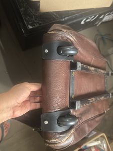 Leather Rolling Suitcase