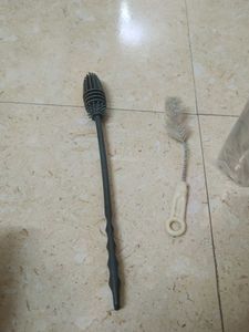 Bottle Cleaning Brush And Steel Bottl