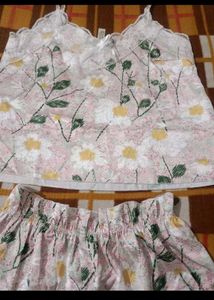 Floral Night Set + 30rs. Off Free Delivery