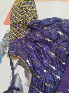 Embroidered Purple Blouse