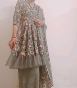 Dress With Palazzo,Big Duppata