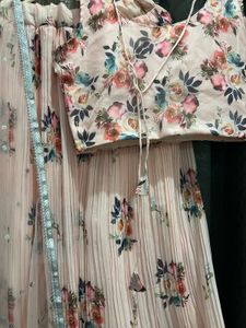 Elegant Peach Floral Lehenga Choli