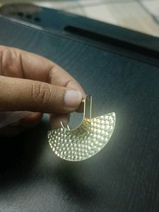 Hammered Gold Statement Earrings