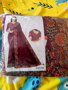 Elegant Embroidered Saree