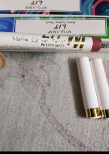 Combo Of 2 Lip +Eye Liner Myglamm + 1Hair Serum