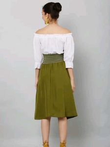 Olive Green Corset Dress