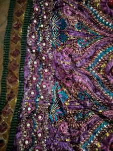 Embroidered ready to wear lehanga saree