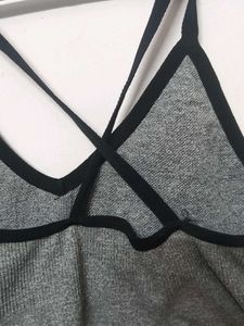 Gray &amp; Black Athletic Tank
