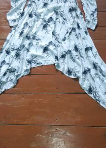 Printed White Dress