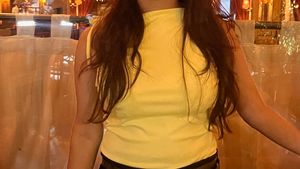 Yellow One-Shoulder Top