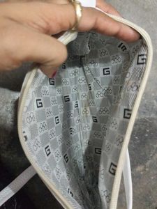 Totally New White Geometric Crossbody Bag