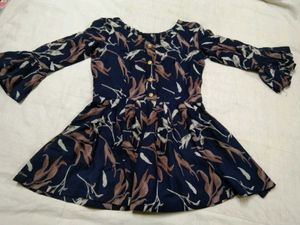 3/4 Sleeve Stylish Blue Top