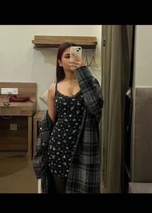 Beige Denim Short+ H&amp;m Dress