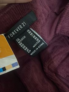 Forever 21 Burgundy Corduroy Flare Pants