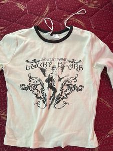 cute y2k croppy full sleve top