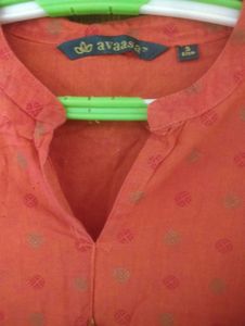 Rust Orange AVAASA KURTI(XS)