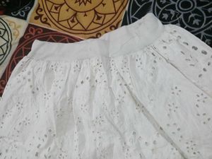 White Heavy Chickenkari Skirt