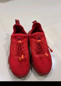 Red Steve Madden Knit Sneakers