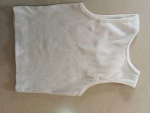 Ribbed White Tank Top