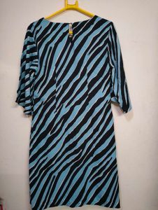 Zebra Print Midi Dress