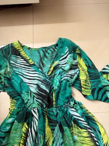 Tropical Print Maxi Dress