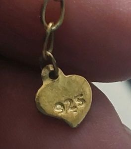 GoldPlated SS925 chain pink heart pdt BRAND NEW