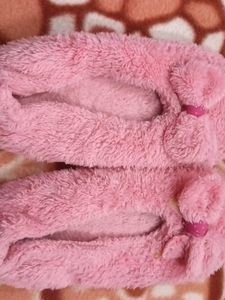 Cute Pink Fuzzy Slippers